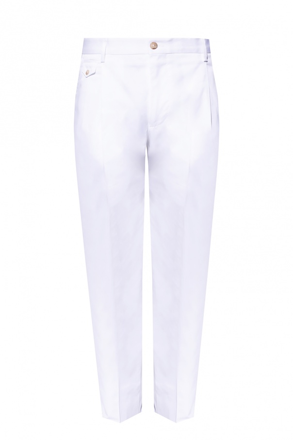 Dolce & Gabbana Pleat-front trousers with logo